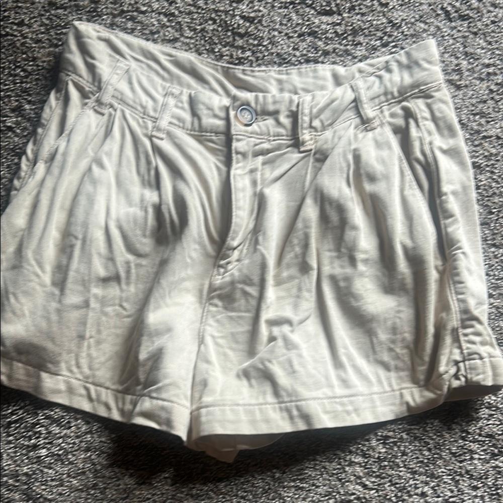 Free People Cream High Waist Athletic Shorts